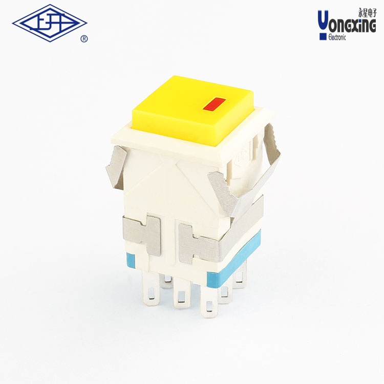 KD2点发光双极红灯按钮开关KD2-A21L24-WY-R 