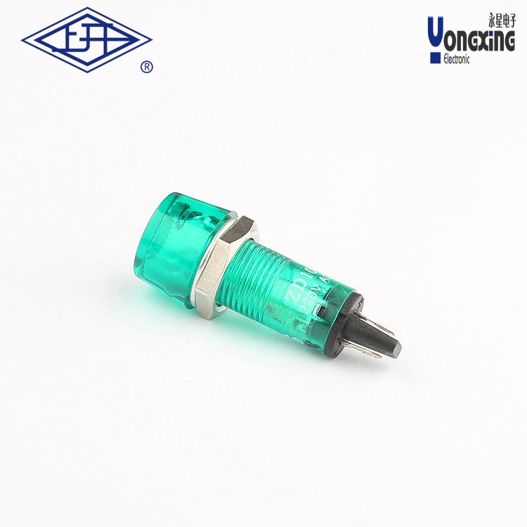 ZD10蘑菇头不带圈指示灯ZD10-15GLDC12V